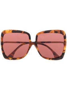 Fendi Eyewear солнцезащитные очки в массивной оправе черепаховой расцветки