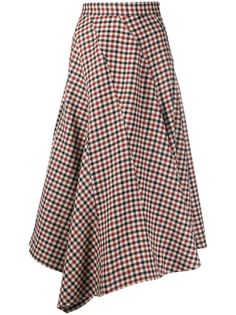 JW Anderson юбка асимметричного кроя в клетку