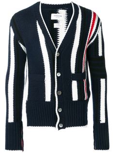 Thom Browne кашемировый кардиган с V-образным вырезом и 4 полосками