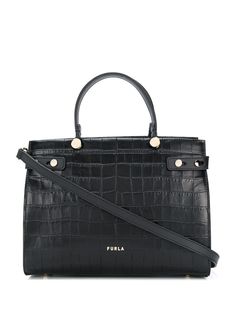 Furla сумка-тоут Lady M с тиснением под кожу крокодила