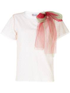 RedValentino футболка со вставкой из тюля