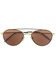 Thom Browne Eyewear затемненные солнцезащитные очки-авиаторы