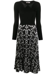 Ports 1961 плиссированное платье с длинными рукавами