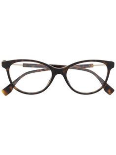 Fendi Eyewear очки в круглой оправе с логотипом