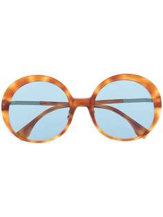 Fendi Eyewear круглые солнцезащитные очки черепаховой расцветки