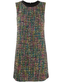 Versace Jeans Couture твидовое платье-трапеция