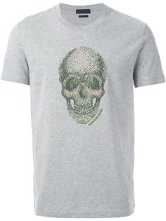 Alexander McQueen футболка с вышивкой черепа