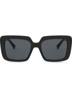 Versace Eyewear солнцезащитные очки в массивной оправе со стразами