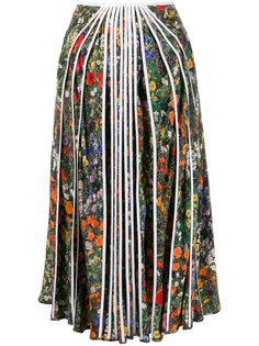 Stella McCartney плиссированная юбка с цветочным принтом
