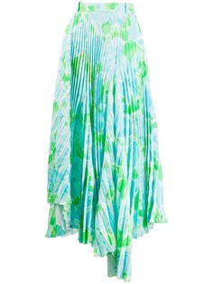 Balenciaga юбка Dynasty с цветочным принтом и складками