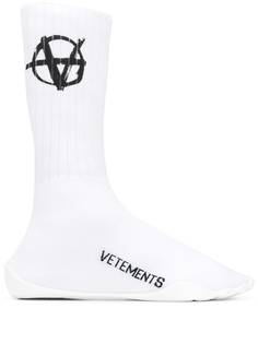 Vetements кроссовки-носки с логотипом