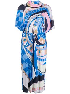 Emilio Pucci платье с абстрактным принтом и воротником-хомут