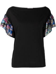 Emilio Pucci топ с пайетками на рукавах