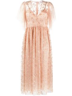 RedValentino платье из тюля с кристаллами