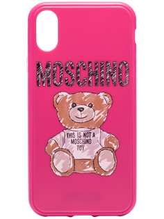 Moschino чехол для iPhone XS/X с принтом медведя