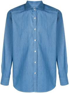 Canali джинсовая рубашка кроя слим