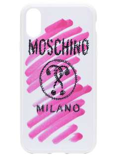 Moschino чехол для iPhone XS/X с логотипом