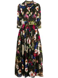 Samantha Sung платье с цветочным принтом и поясом