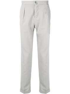 Kiton однотонные брюки чинос с эластичным поясом