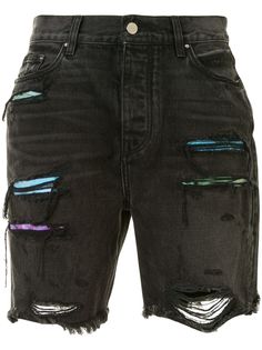 AMIRI джинсовые шорты с прорезями