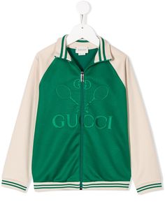 Gucci Kids бомбер с вышивкой Gucci Tennis