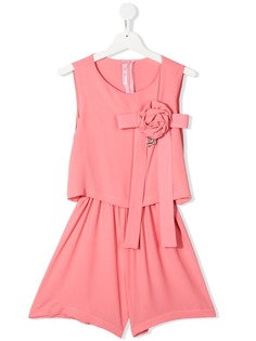 Miss Blumarine комбинезон с металлическим логотипом и аппликацией