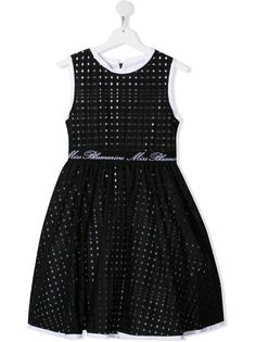 Miss Blumarine расклешенное платье с перфорацией