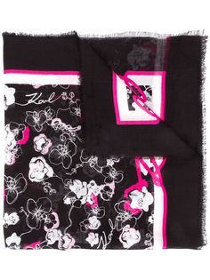 Karl Lagerfeld платок с цветочным принтом