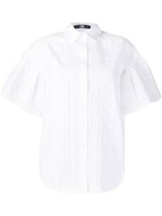 Karl Lagerfeld поплиновая рубашка с вышивкой