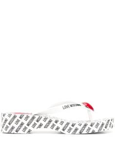 Love Moschino декорированные шлепанцы