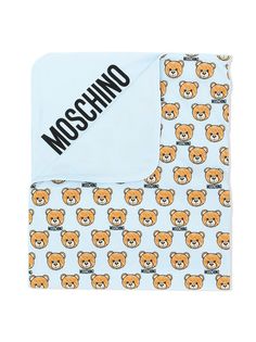 Moschino Kids одеяло с медведем и логотипом