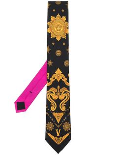 Versace галстук с принтом Barocco
