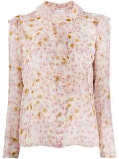Giambattista Valli блузка с оборками и цветочным принтом