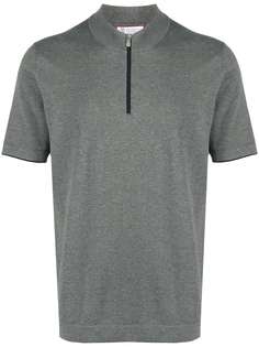 Brunello Cucinelli трикотажная футболка на молнии