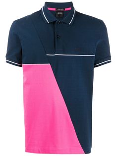 Boss Hugo Boss рубашка поло с геометричной вставкой