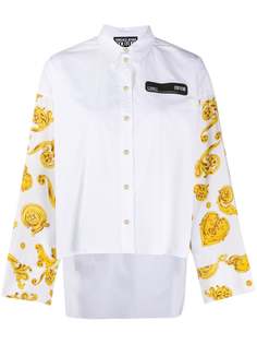 Versace Jeans Couture рубашка с контрастными рукавами и логотипом