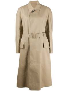Maison Margiela длинный тренч с люверсами