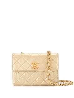 Chanel Pre-Owned стеганая мини-сумка через плечо 1990-х годов