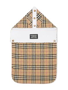 Burberry Kids клетчатый конверт для новорожденного с логотипом