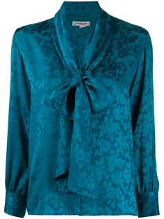 Yves Saint Laurent Pre-Owned блузка с бантом и цветочным принтом