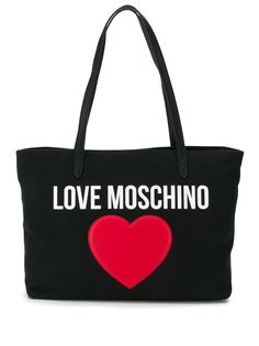 Love Moschino сумка-тоут с нашивкой в виде сердца