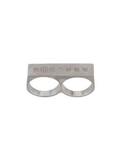 Maison Margiela numbers double silver ring