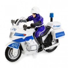 Мотоцикл "ДПС Полиция с фигуркой полицейского" инерционный Технопарк