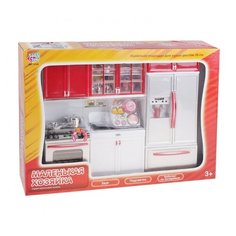 Joy Toy Набор мебели для кухни Маленькая хозяйка (2135) серый/красный/белый