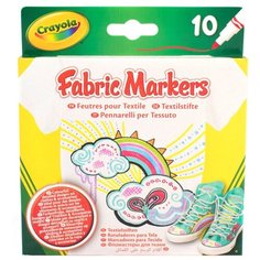 Crayola Набор фломастеров для ткани, 10 шт. (58-8633)