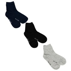 Носки Gulliver Baby комплект из 3 пар, размер 14-16, черный/черный/серый