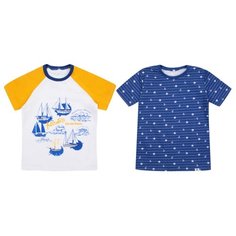 Футболка Leader Kids размер 116, белый/синий
