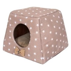 Домик для собак и кошек HutPets Multihouse 45х45х35 см coffee stars