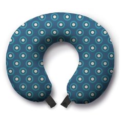 Подушка для шеи Ambesonne Двухслойные круги, синий