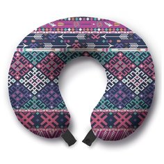 Подушка для шеи Ambesonne Сбор фрагментов, розовый/фиолетовый